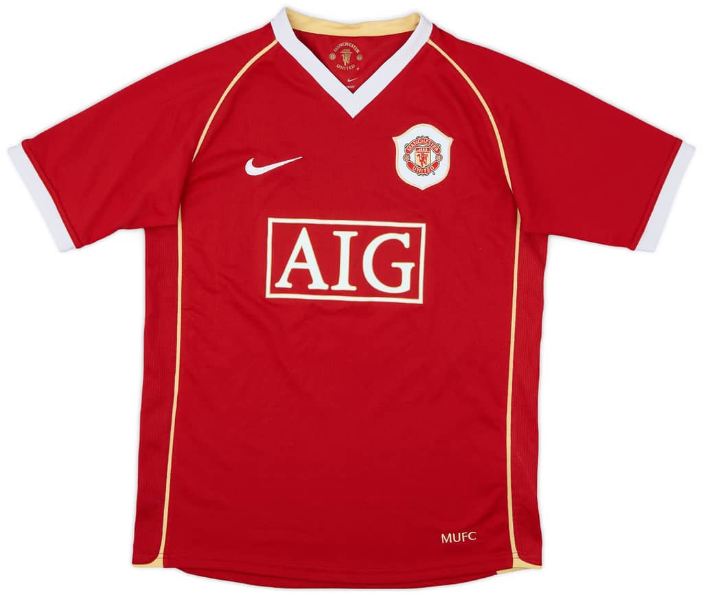 2006-07 Manchester United Home Shirt - 9/10 - (L.Boys)