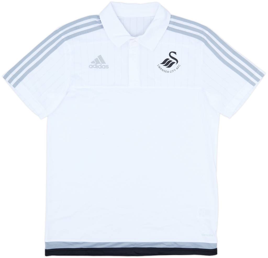 2015-16 Swansea adidas Polo Shirt - 9/10 - (M)