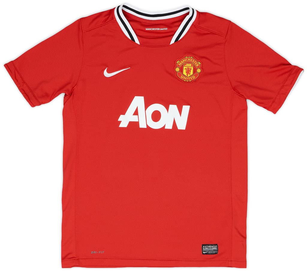 2011-12 Manchester United Home Shirt - 8/10 - (L.Boys)