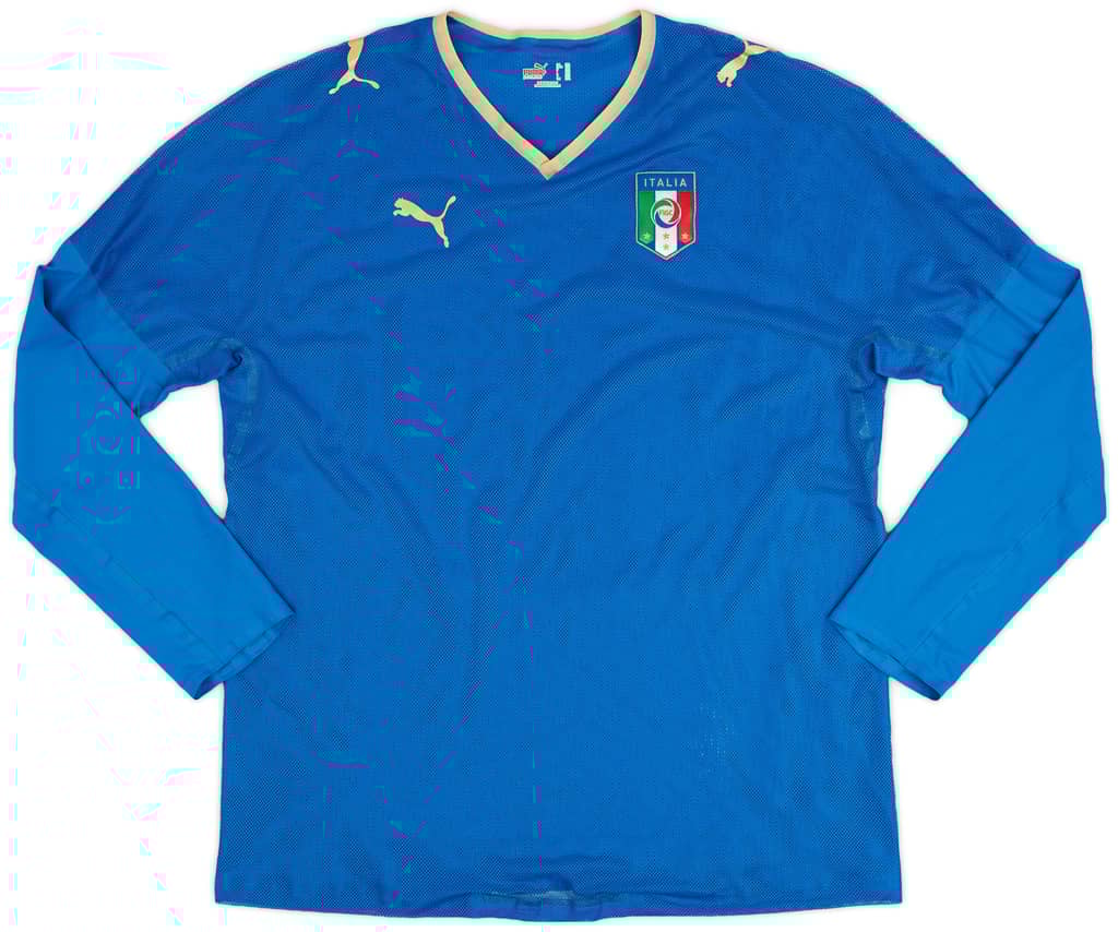 2007-08 Italy Player Issue Home L/S Shirt - 8/10 - (XXL)