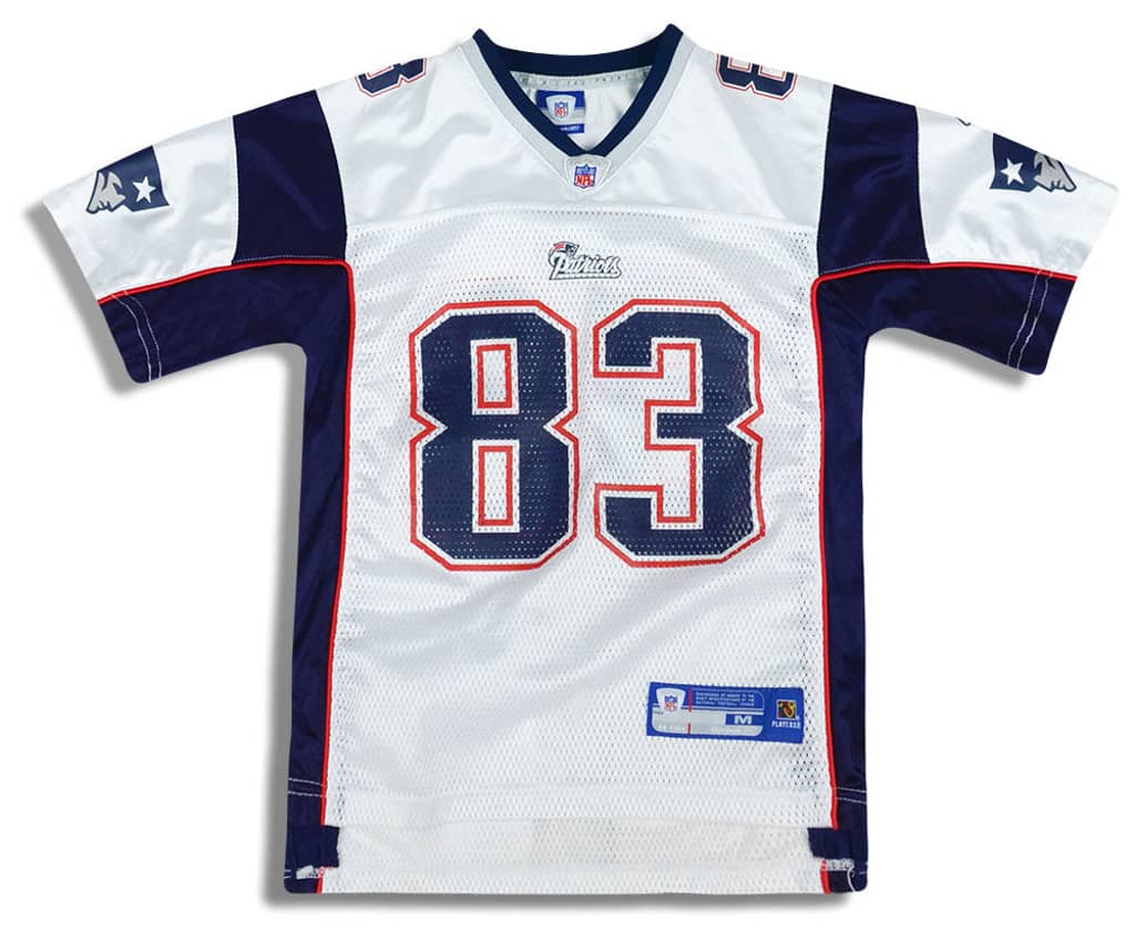 2005 New England Patriots Branch #83 Reebok On Field Jersey (Away) Y