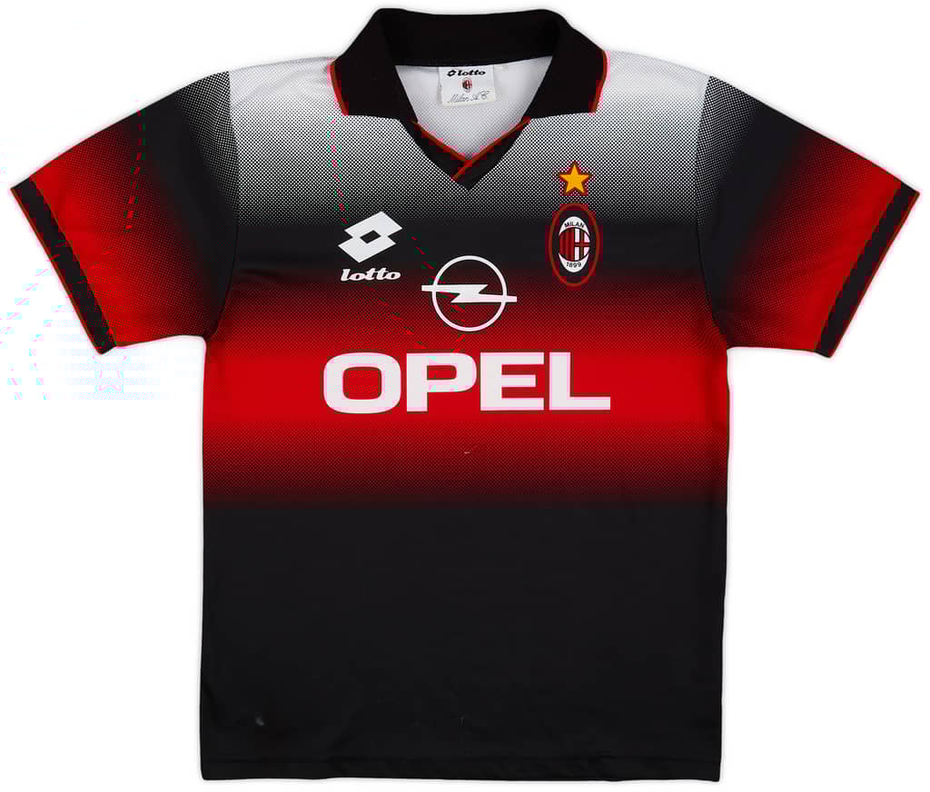 1995-96 AC Milan Lotto Training Shirt - 8/10 - (L)