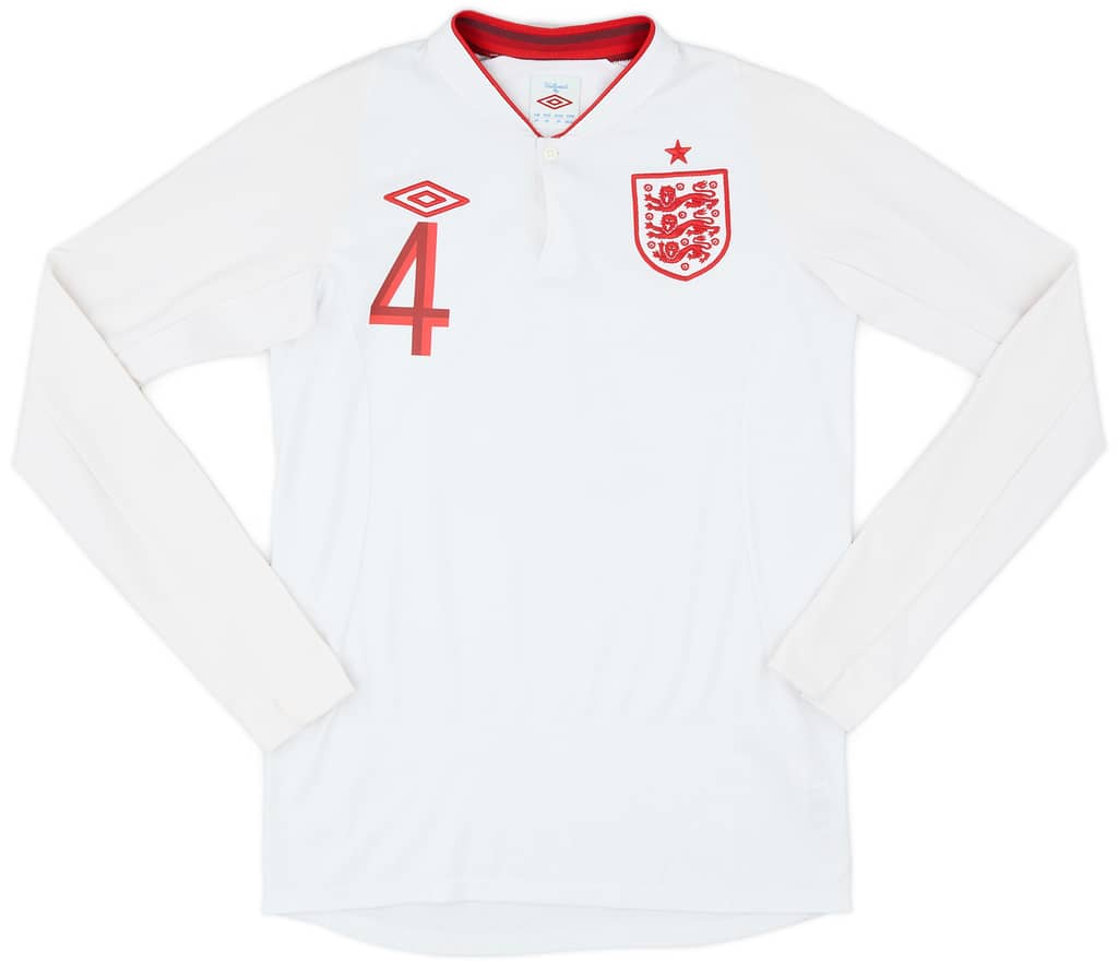 2012-13 England Home L/S Shirt Gerrard #4 - 10/10 - (XS)