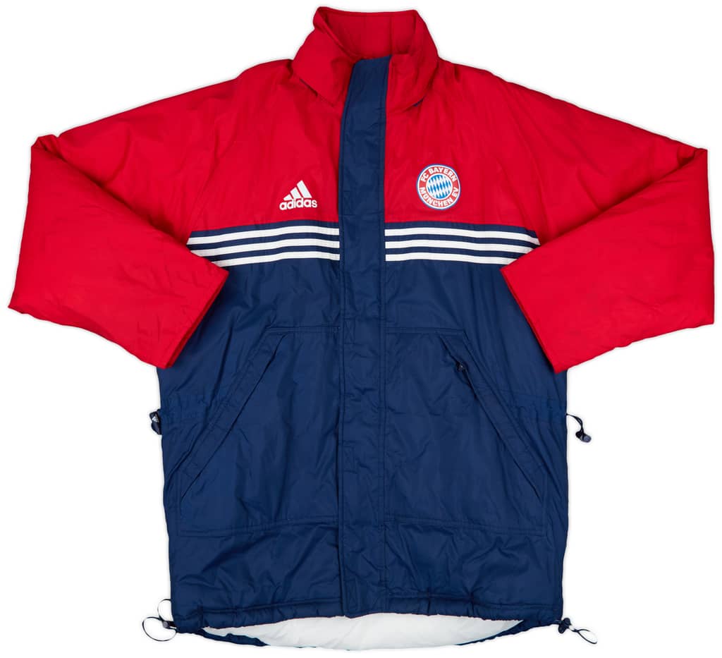1999-01 Bayern Munich adidas Hooded Padded Bench Coat - 7/10 - (M/L)