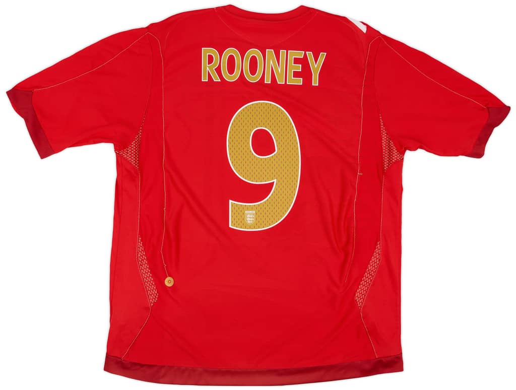 2006-08 England Away Shirt Rooney #9 - 6/10 - (XL)