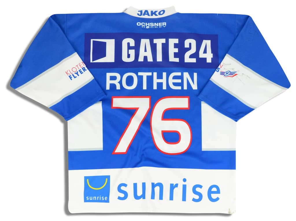 2005-06 Kloten Flyers Rothen #76 Ochsner Signed Jersey (Home) XL