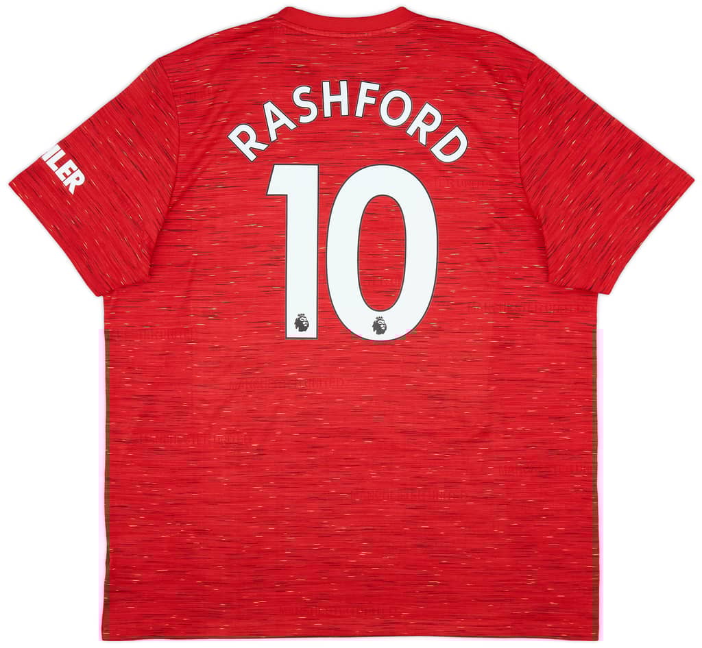 2020-21 Manchester United Home Shirt Rashford #10 - 9/10 - (XXL)