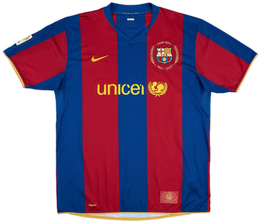 2007-08 Barcelona Home Shirt Messi #19 - 5/10 - (XL)