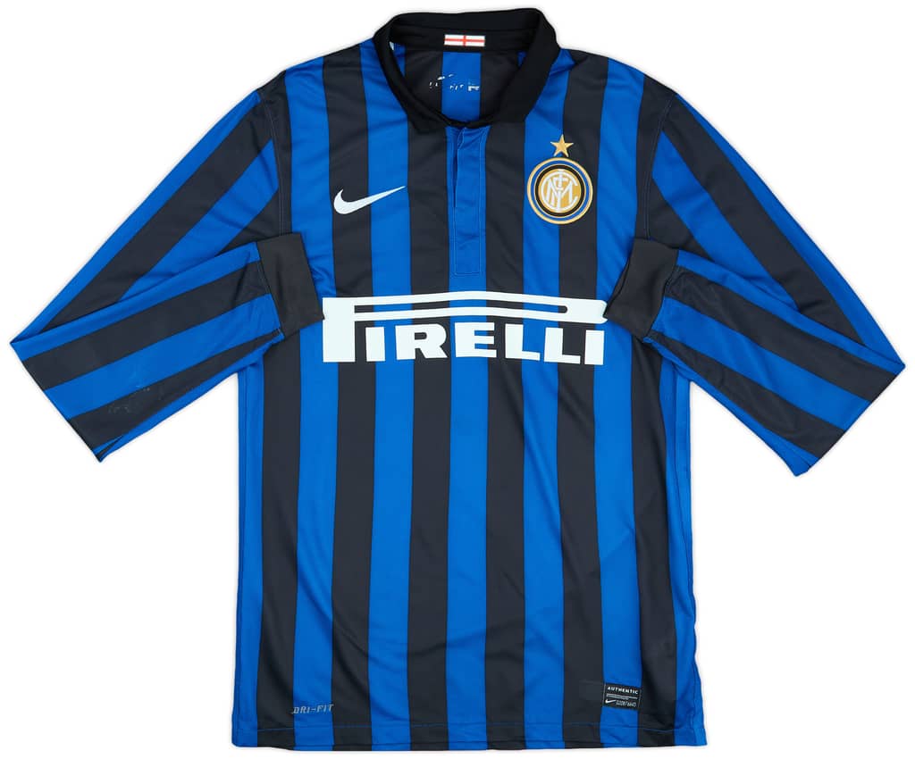 2011-12 Inter Milan Home L/S Shirt - 8/10 - (S)