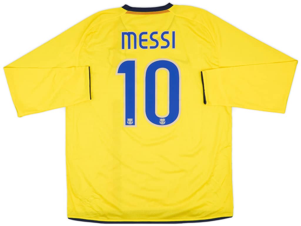 2008-10 Barcelona Player Issue Away L/S Shirt Messi #10 (XL)