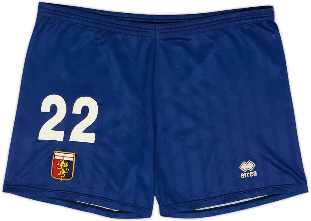 2001-02 Genoa Home Shorts #22 - 4/10 - (XL)