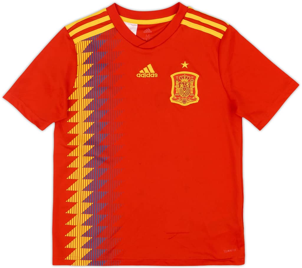 2018-19 Spain Home Shirt - 8/10 - (M.Boys)