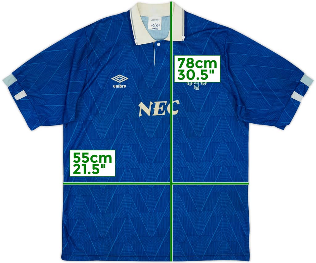1988-91 Everton Home Shirt - 8/10 - (L)