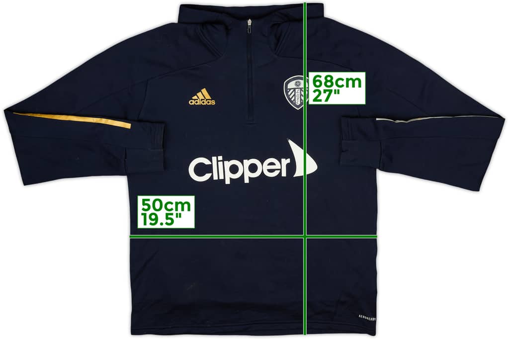 Sudadera de entrenamiento con cremallera de 1/4 adidas del Leeds United 2020-21 - 6/10 - (M)