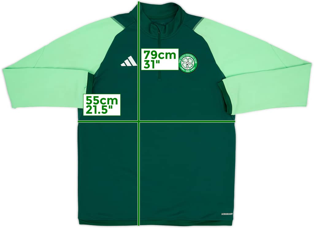 2023-24 Celtic adidas 1/4 Zip Drill Top - 7/10 - (L)