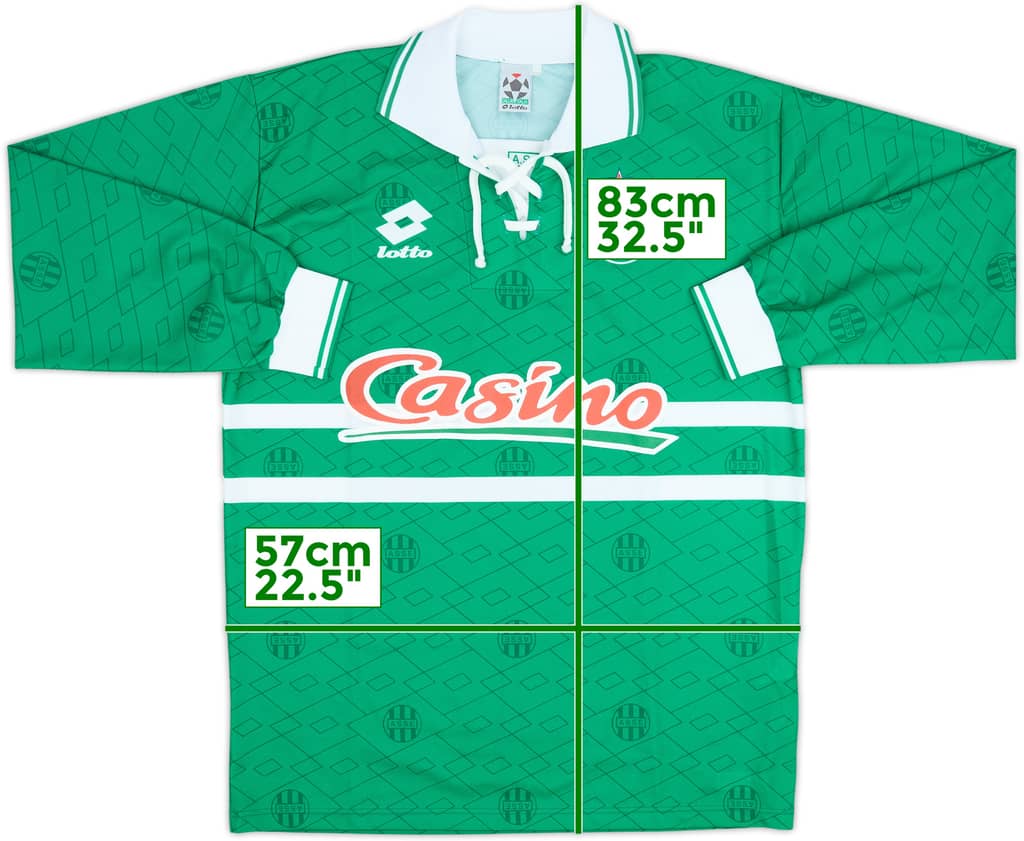 1995-97 Saint Etienne Home L/S Shirt - 10/10 - (XL)