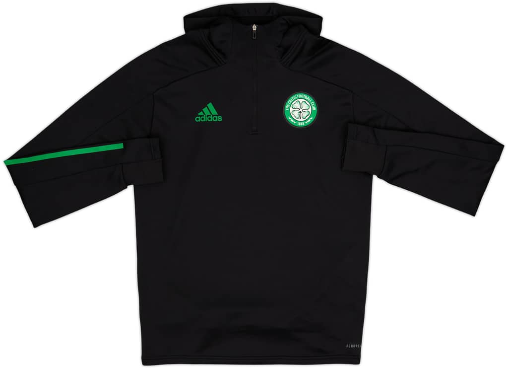2023-24 Celtic adidas 1/4 Zip Hooded Sweat Top - 9/10 - (S)