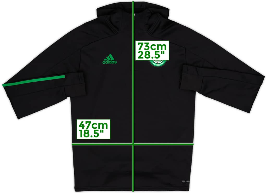 2023-24 Celtic adidas 1/4 Zip Hooded Sweat Top - 9/10 - (S)