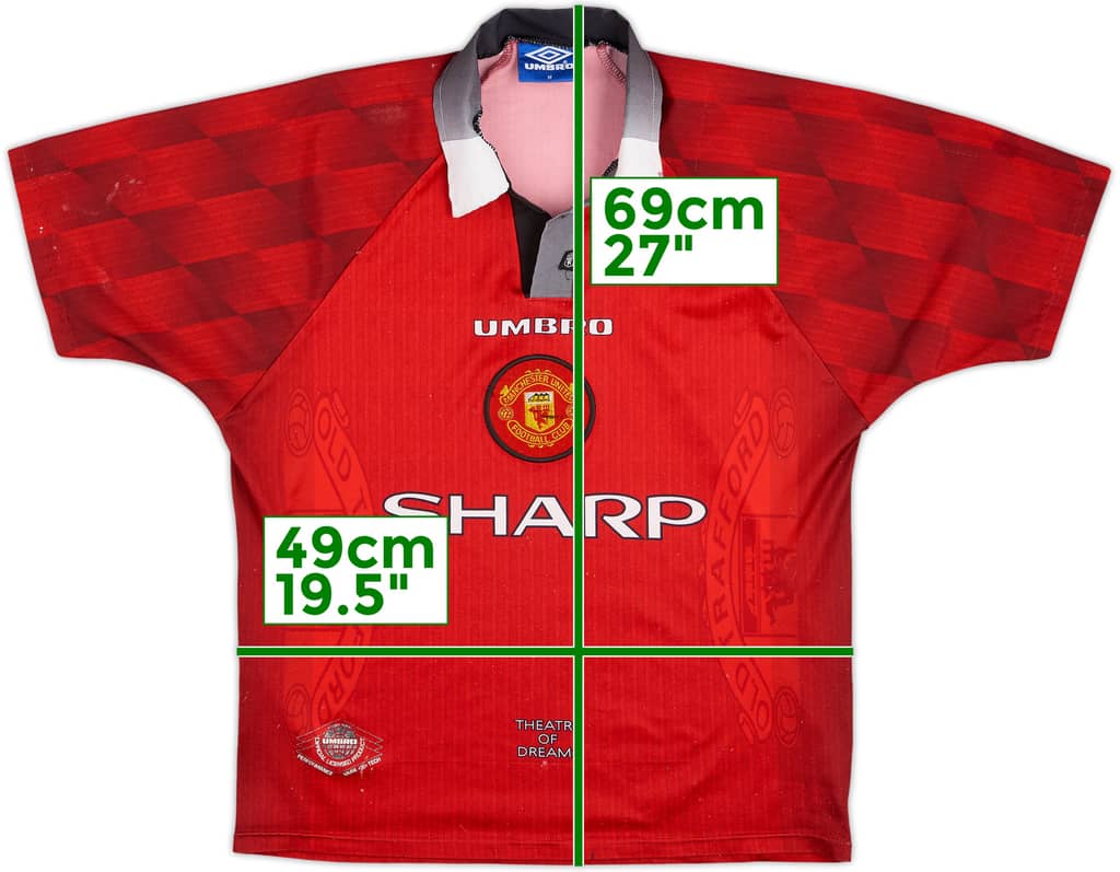 1996-98 Manchester United Home Shirt - 4/10 - (M)