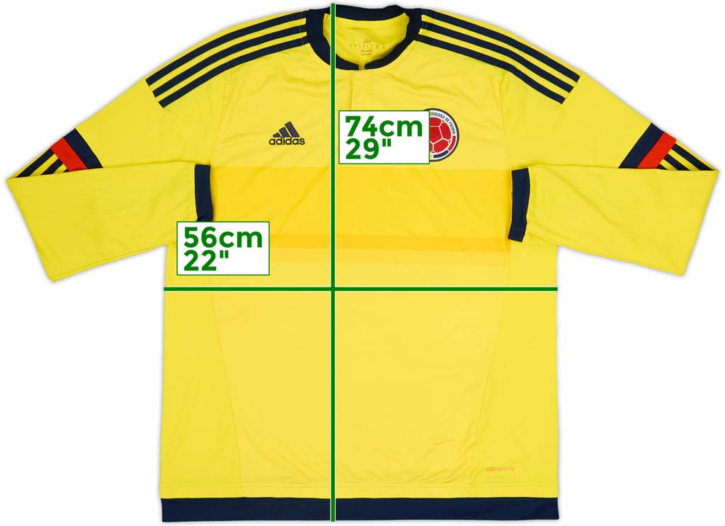 2015 Colombia Copa America Home L/S Shirt - 7/10 - (L)