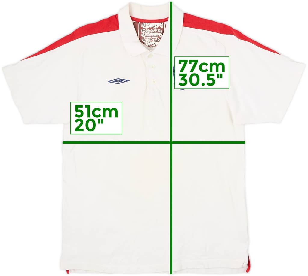 2006-08 England Umbro Polo Shirt - 6/10 - (L)