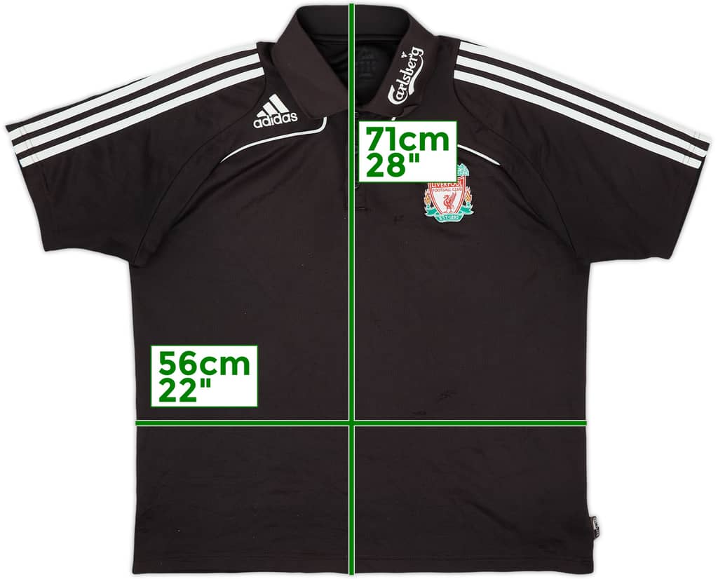 2008-09 Liverpool adidas Polo - 5/10 - (L)