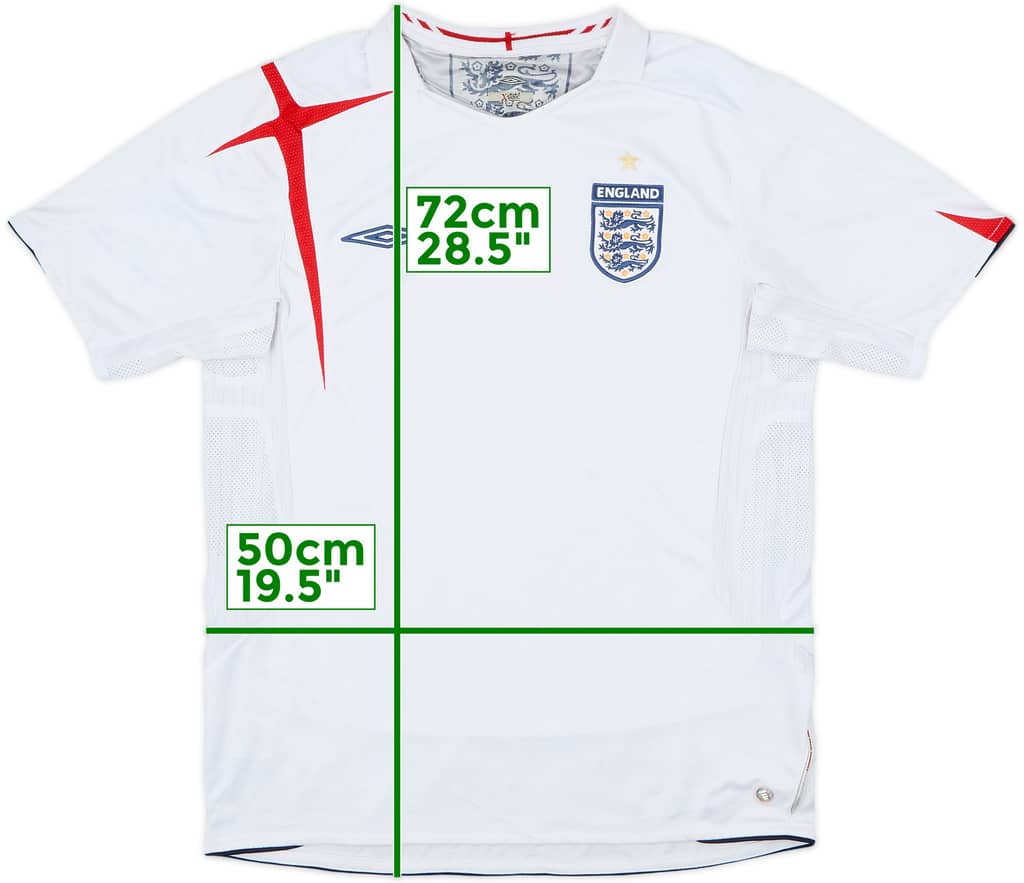 2005-07 England Home Shirt - 5/10 - (S)