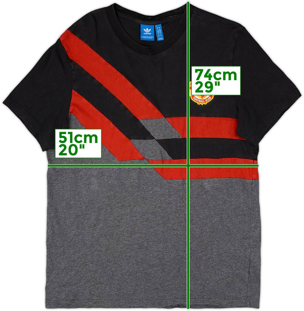 2016-17 Manchester United adidas Retro Cotton Tee - 9/10 - (L)