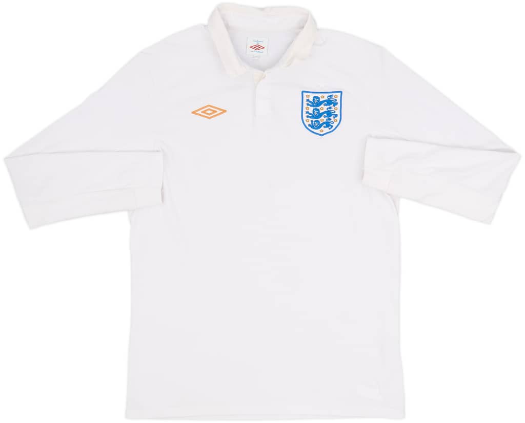 2009-10 England Home L/S Shirt - 5/10 - (M)