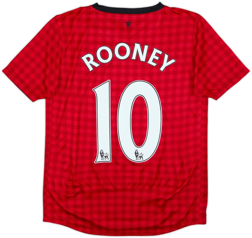 2012-13 Manchester United Home Shirt Rooney #10 - 8/10 - (M.Boys)
