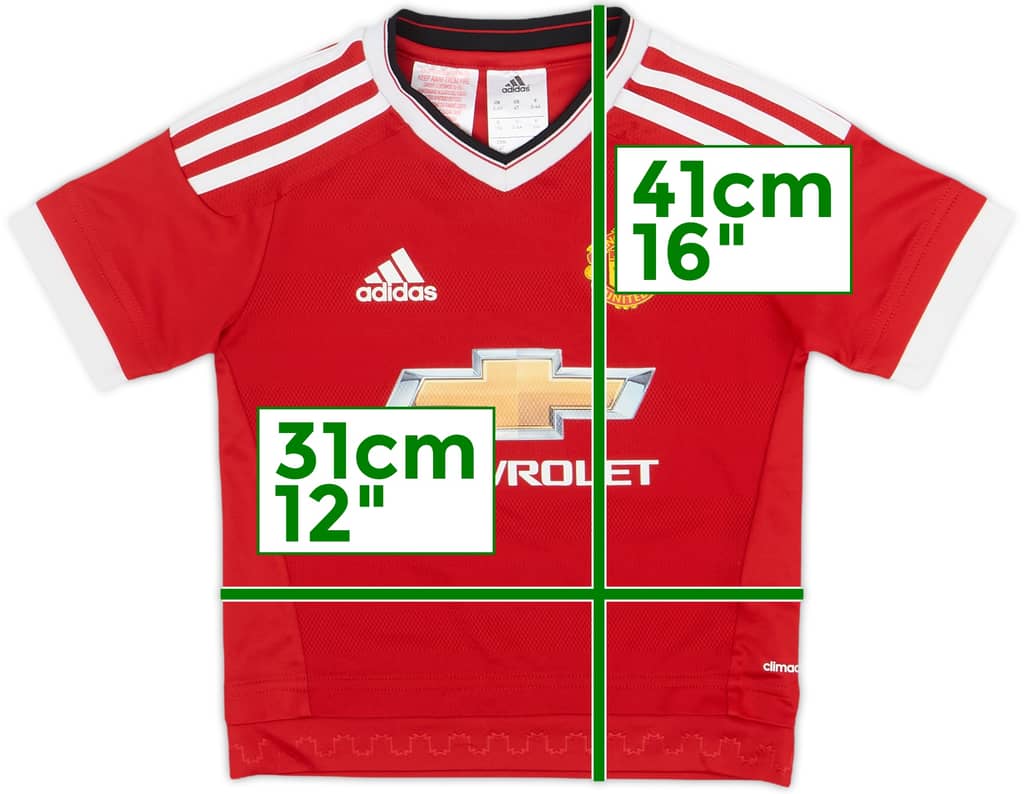 2015-16 Manchester United Home Shirt - 9/10 - (3-4 Years)