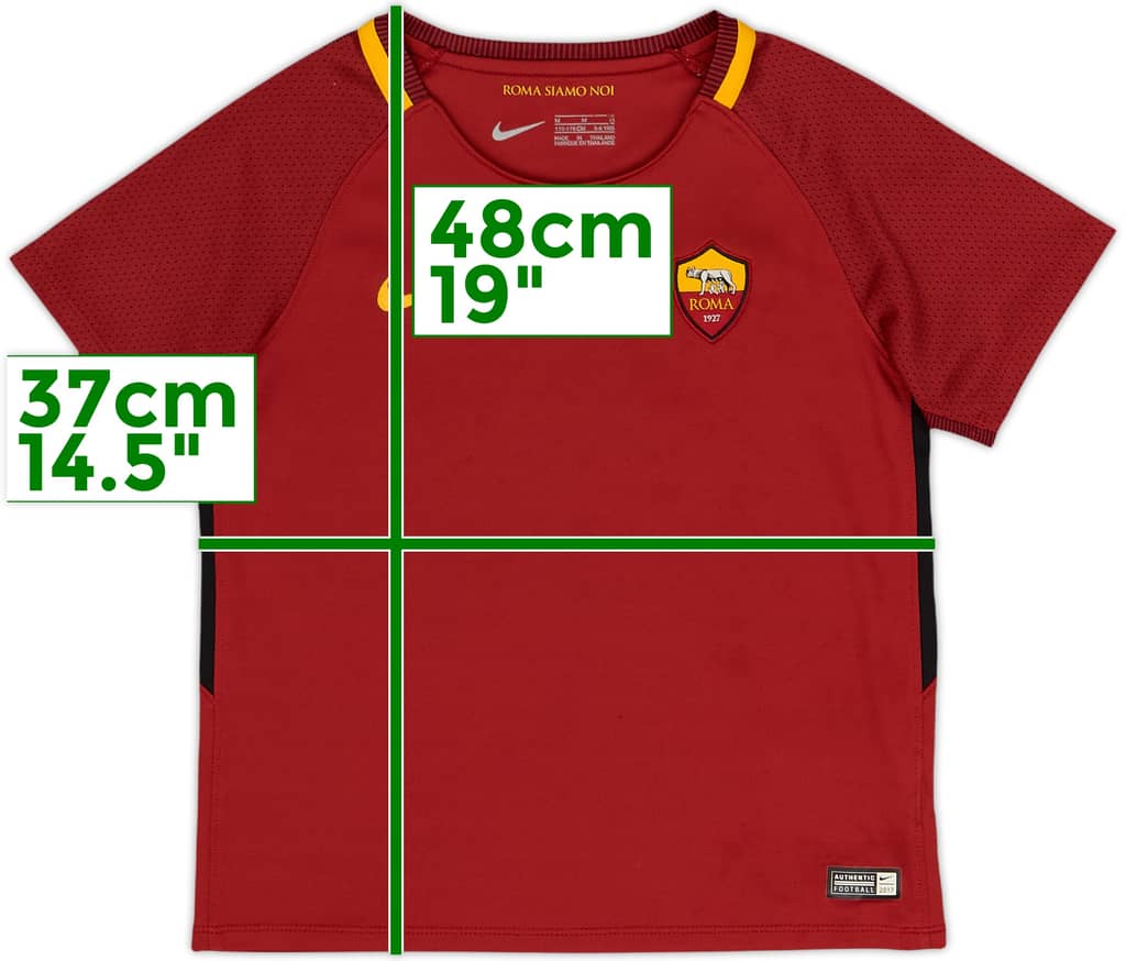 Camiseta de local del Roma 2017-18 - 9/10 - (5-6 Años)