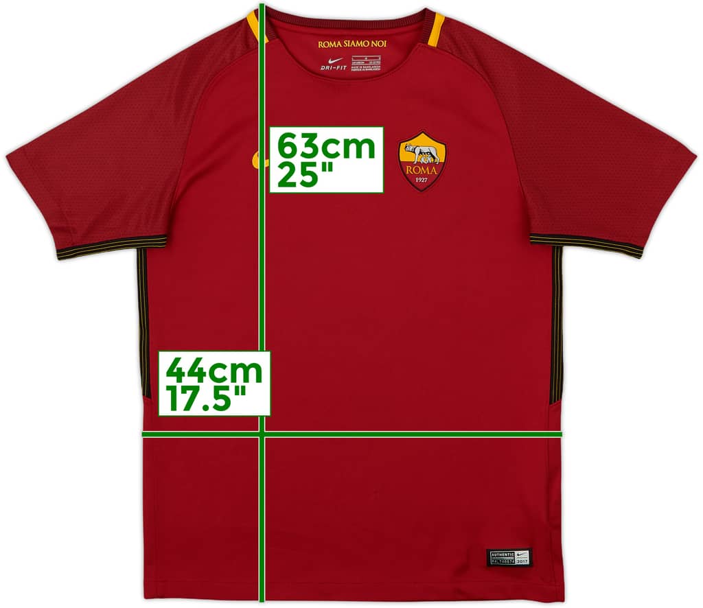 2017-18 Roma Home Shirt - 10/10 - (L.Boys)