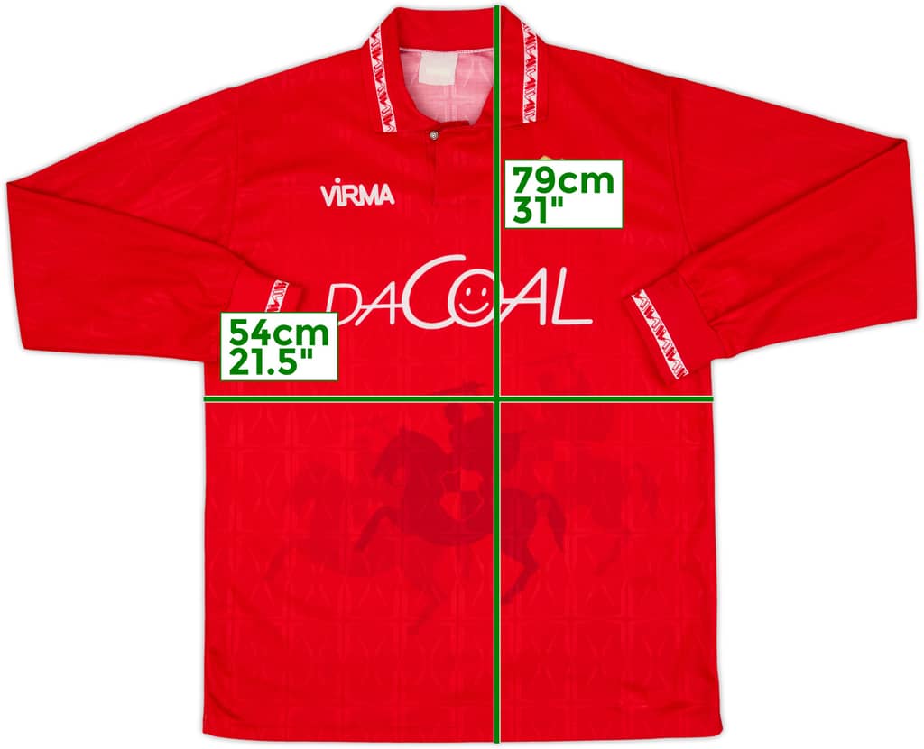 Camiseta de local del Ancona 1995-96 de manga larga - 9/10 - (L)