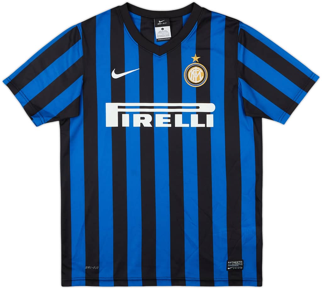 2011-12 Inter Milán Camiseta Local Básica - 8/10 - (L.Boys)