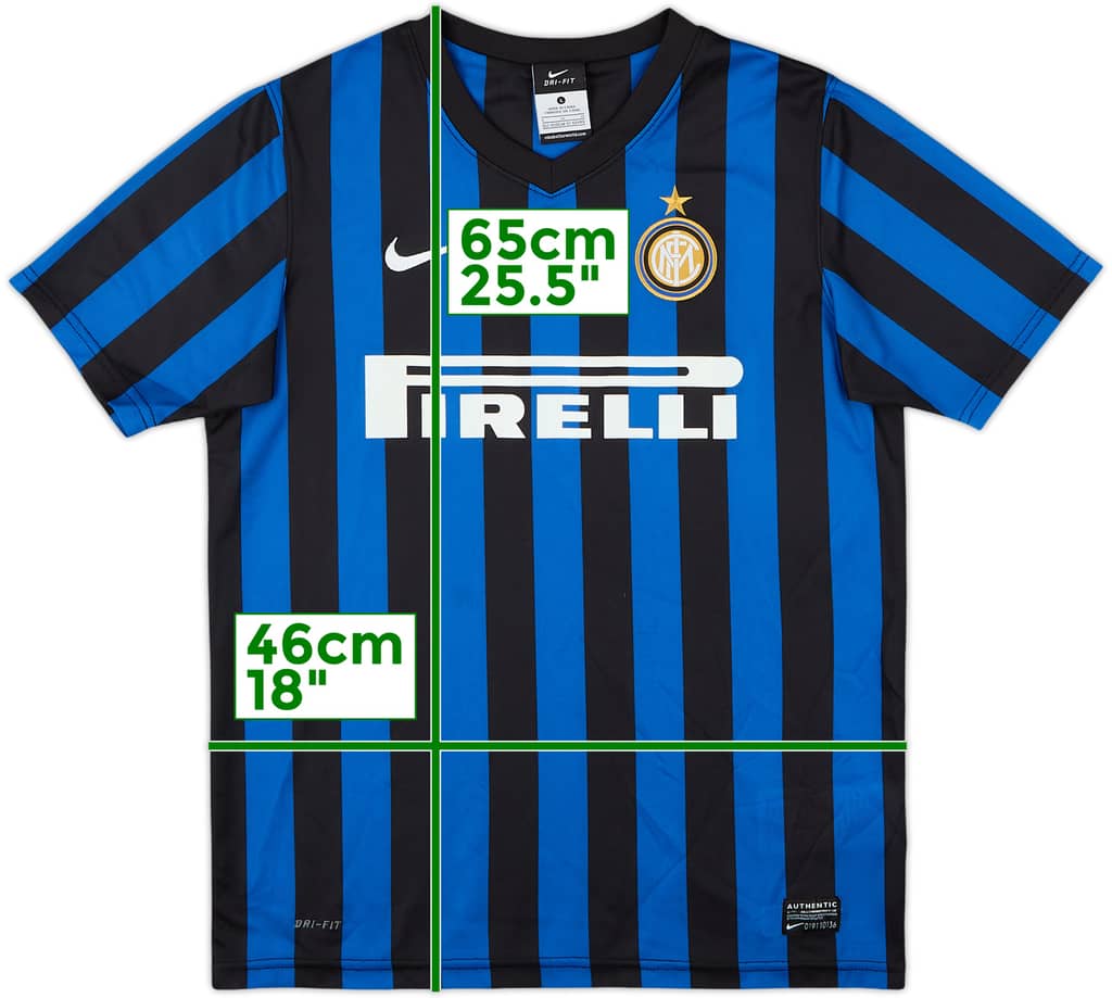 2011-12 Inter Milán Camiseta Local Básica - 8/10 - (L.Boys)