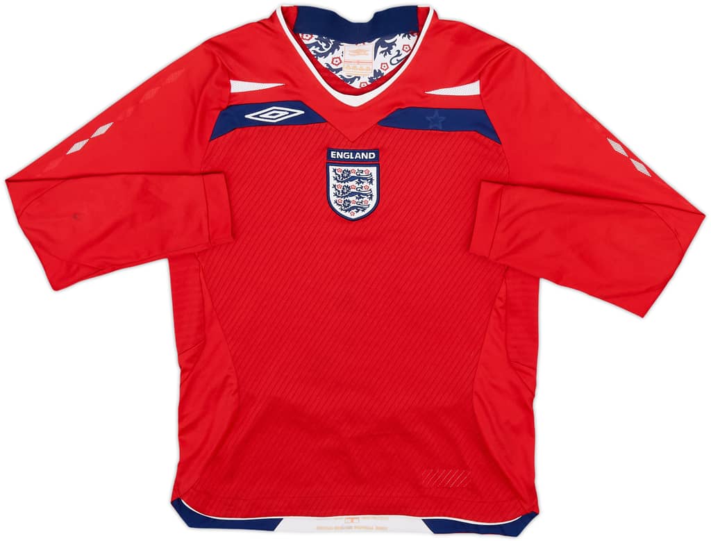 2008-10 England Away L/S Shirt - 5/10 - (M.Boys)