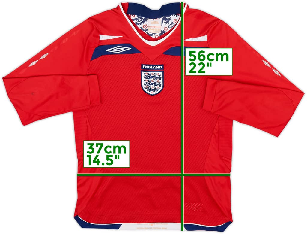2008-10 England Away L/S Shirt - 5/10 - (M.Boys)