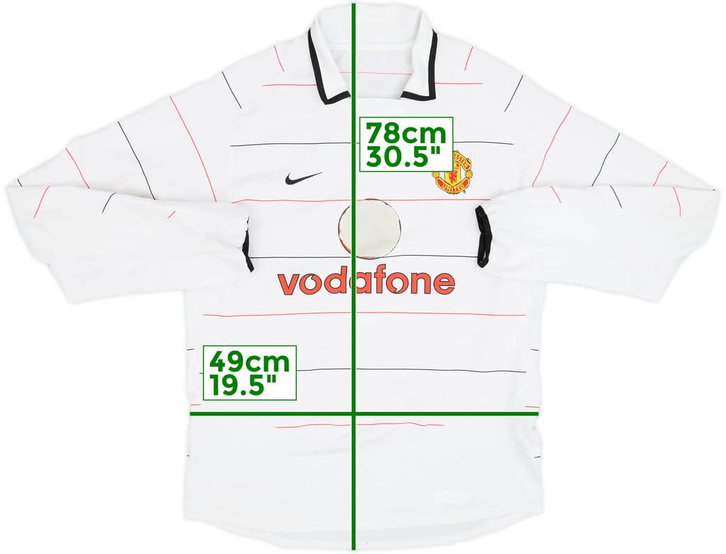 Camiseta L/S de la tercera equipación del Manchester United 2003-05 - 4/10 - (M)