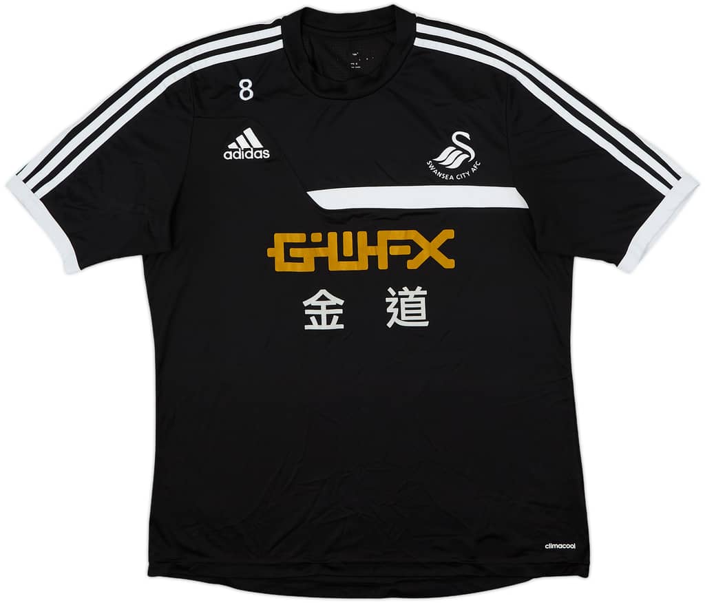 2013-14 Swansea City Player Issue adidas Training Shirt #8 (Shelvey) - 6/10 - (L)