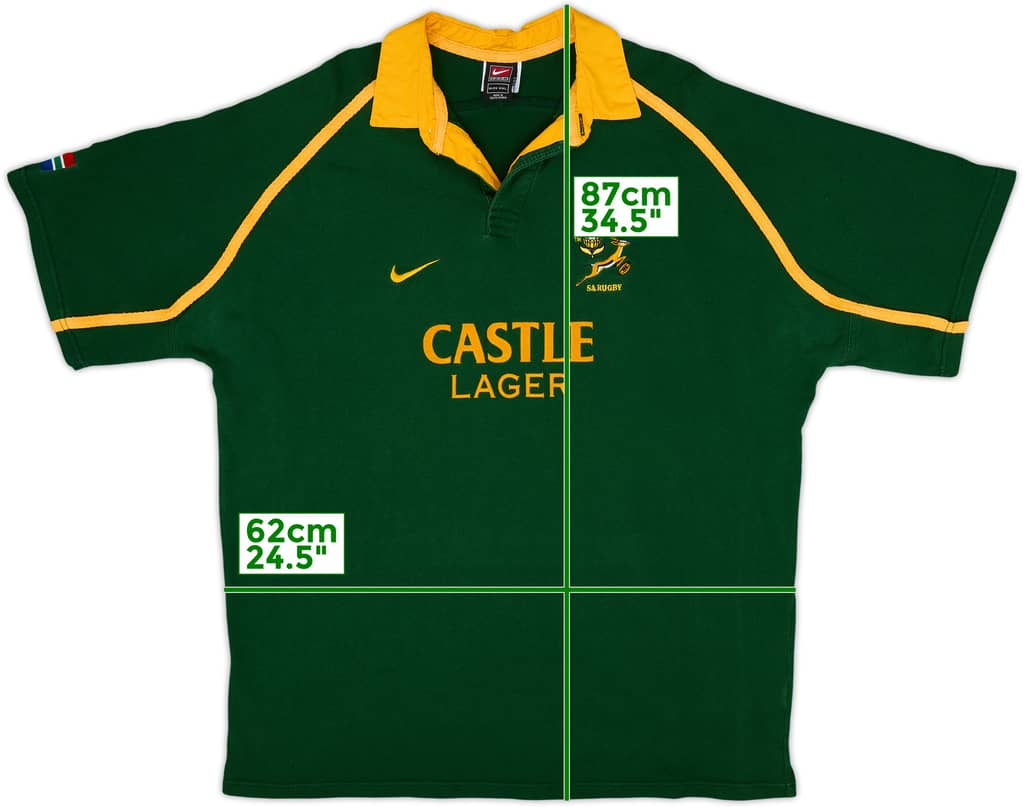 2001-02 South Africa Rugby Home Shirt - 8/10 - (XXL)
