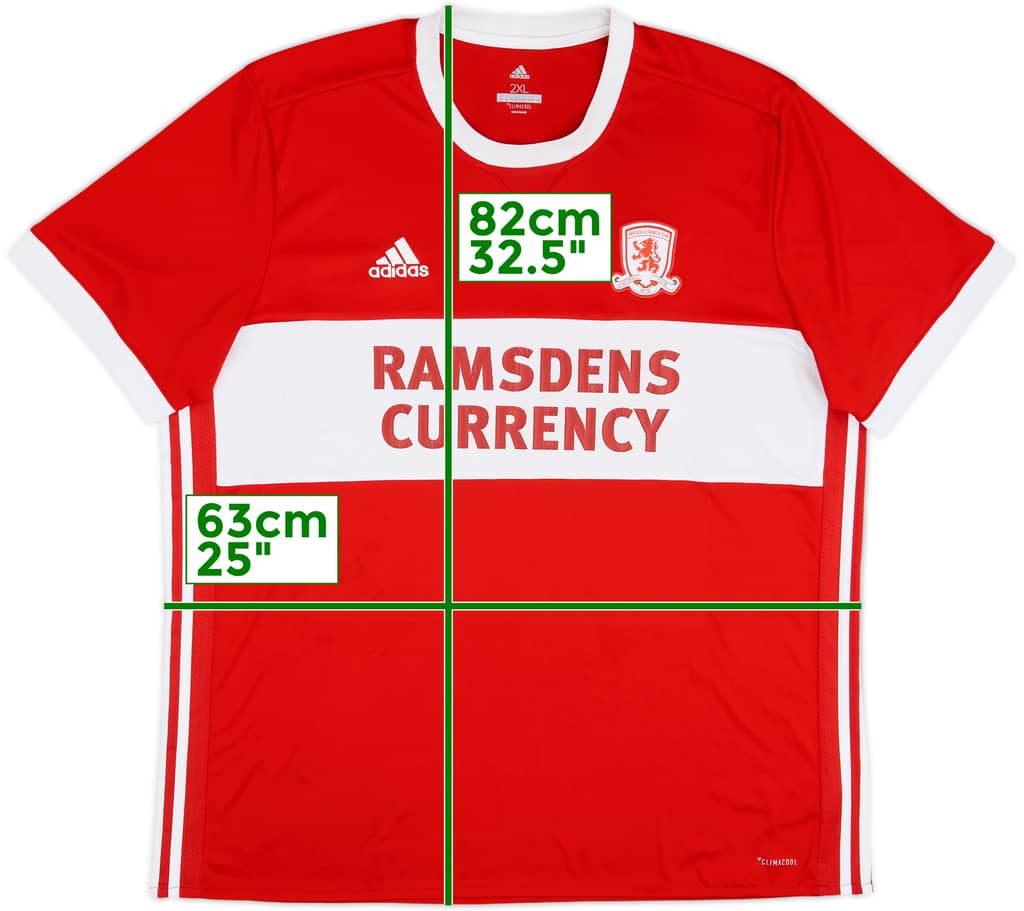 2017-18 Middlesbrough Home Shirt - 5/10 - (XXL)