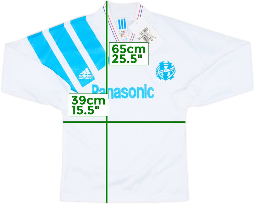 1991-92 Olympique Marseille Home L/S Shirt (XS)
