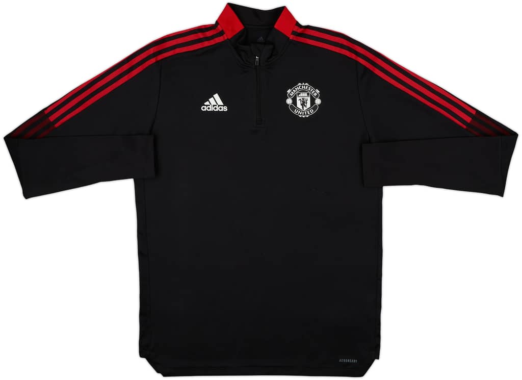 Top de entrenamiento con cremallera de 1/4 adidas del Manchester United 2021-22 - 6/10 - (L)
