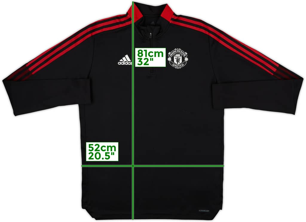 Top de entrenamiento con cremallera de 1/4 adidas del Manchester United 2021-22 - 6/10 - (L)