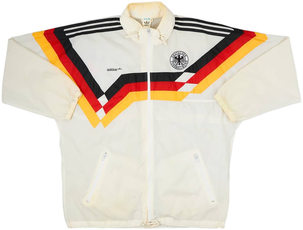 1990-92 Germany adidas Hooded Rain Jacket - 5/10 - (L/XL)