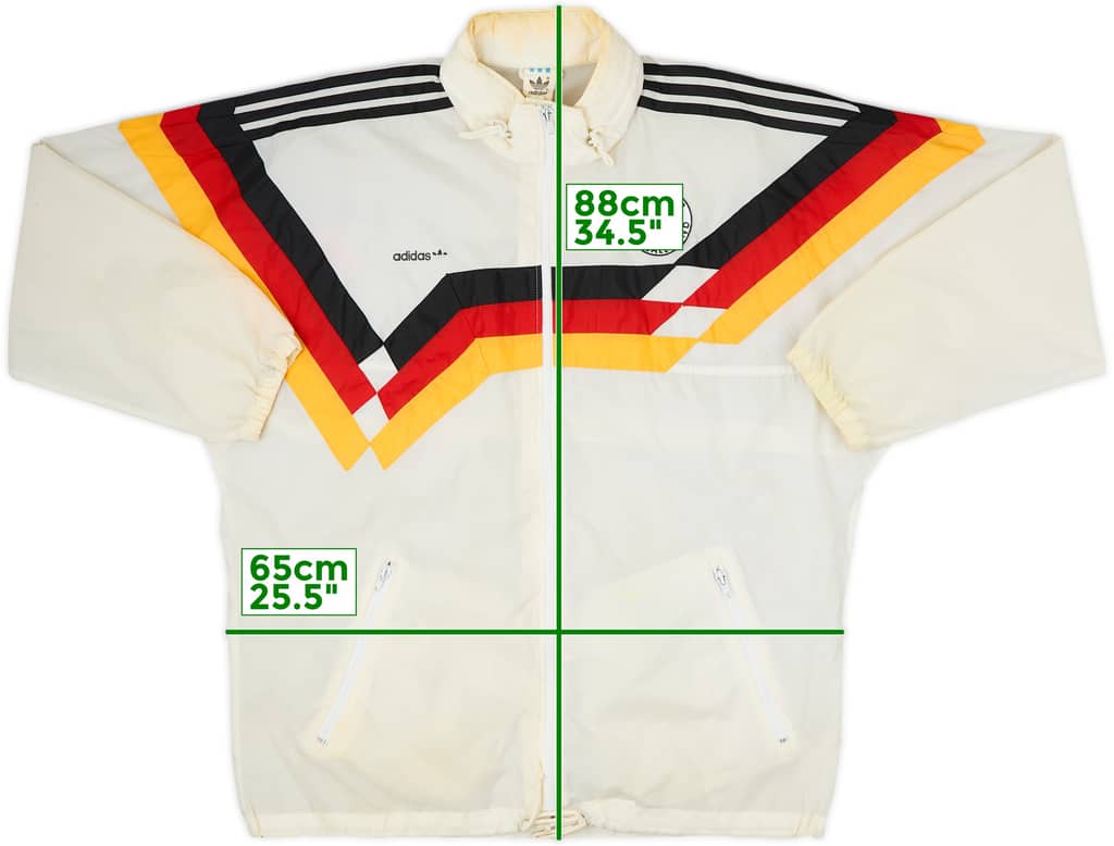 1990-92 Germany adidas Hooded Rain Jacket - 5/10 - (L/XL)