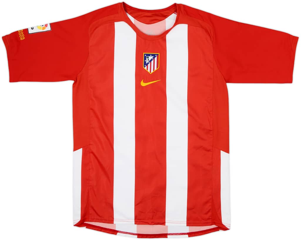 2005-06 Atletico Madrid Home Shirt - 8/10 - (XL.Boys)