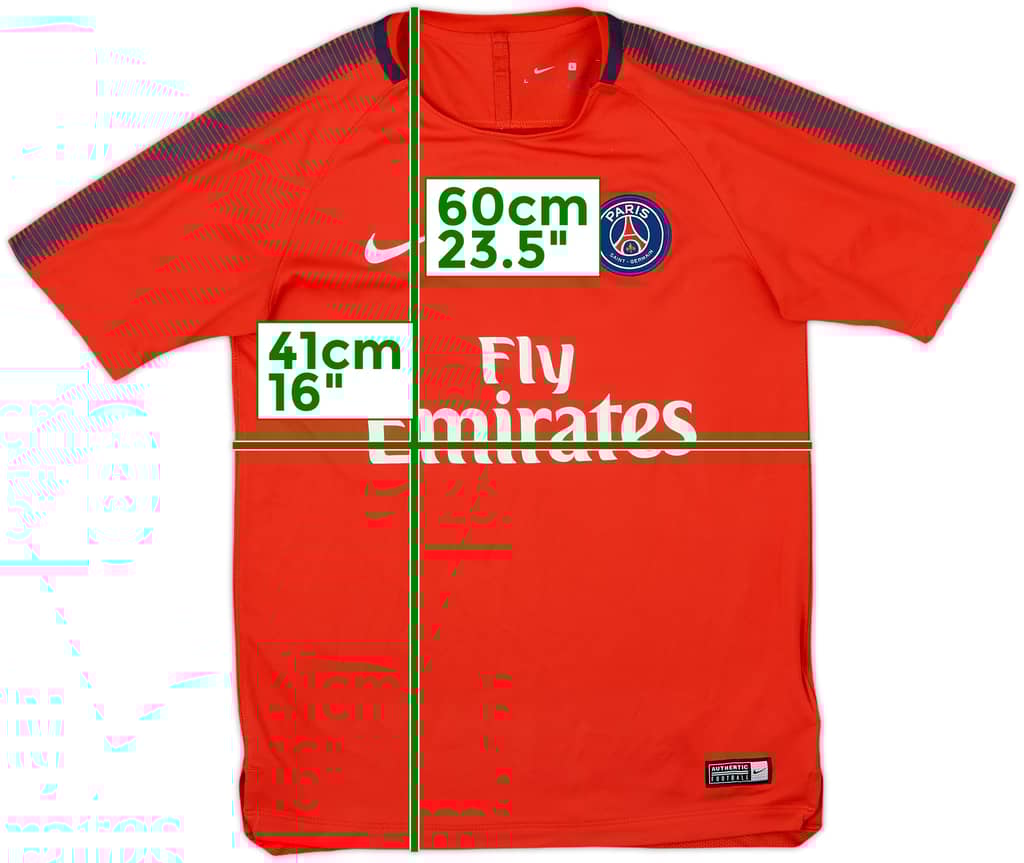 Camiseta Nike de entrenamiento del Paris Saint-Germain 2017-18 - 9/10 - (Niños L)