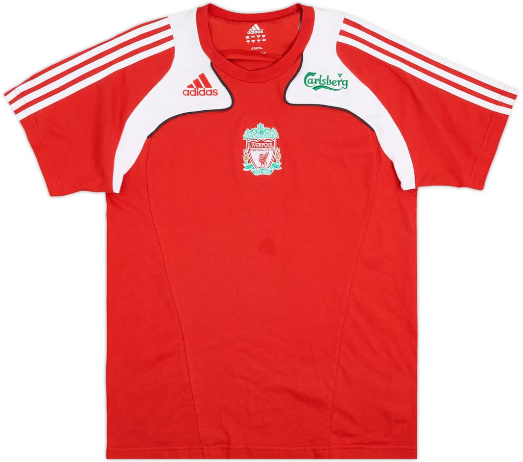 2008-09 Liverpool adidas Cotton Tee - 8/10 - (M)